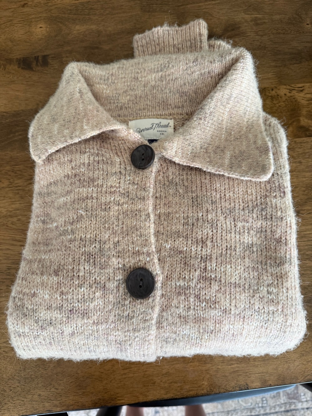 Universal Thread Cream Button-Front Knit Cardigan - Picture 6 of 8